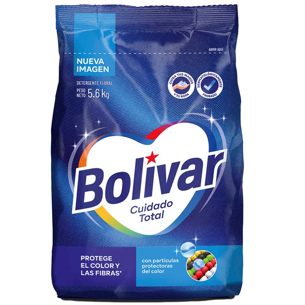 Detergente en Polvo BOLIVAR Cuidado Total Bolsa 5.6kg