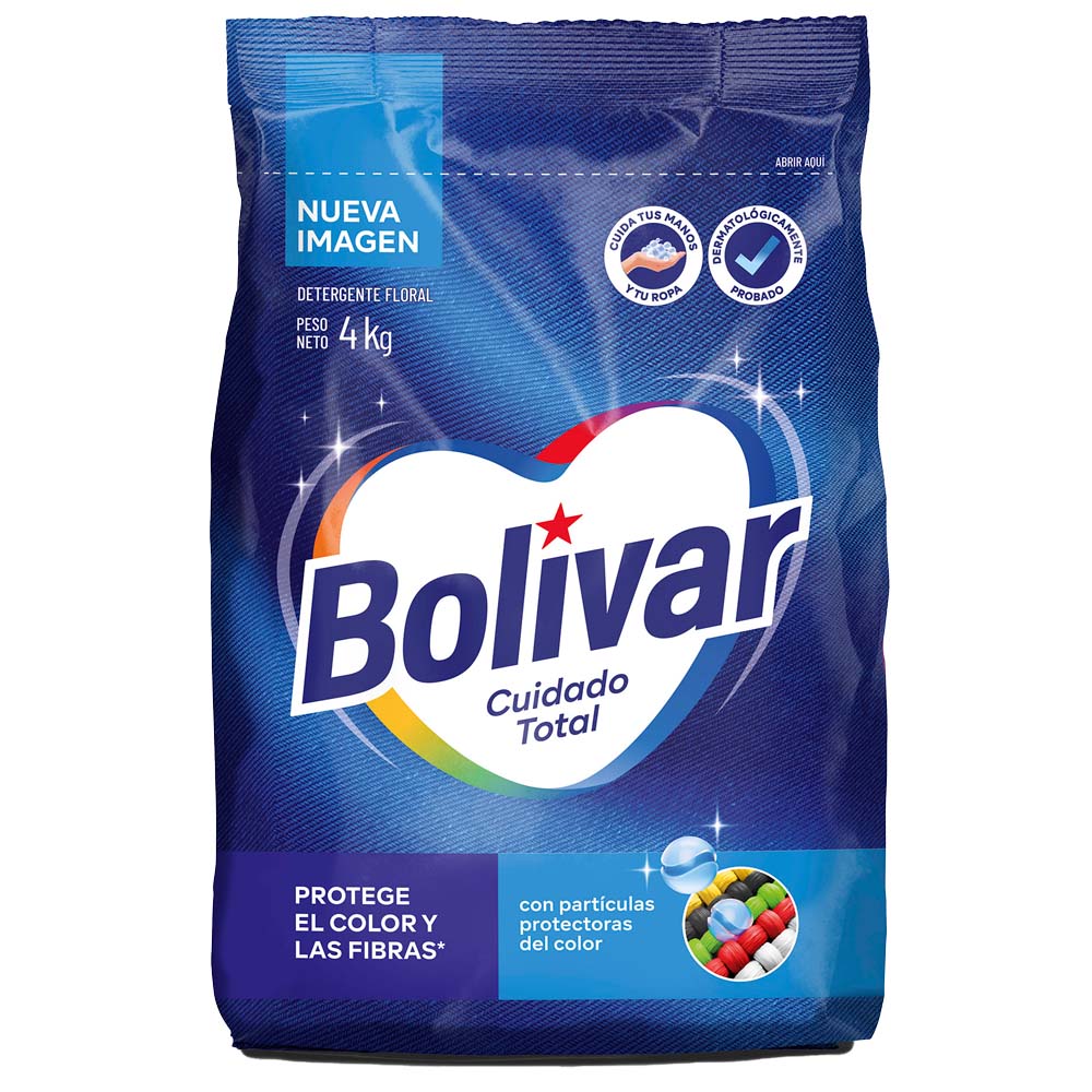 Detergente en Polvo BOLIVAR Cuidado Total Bolsa 4kg