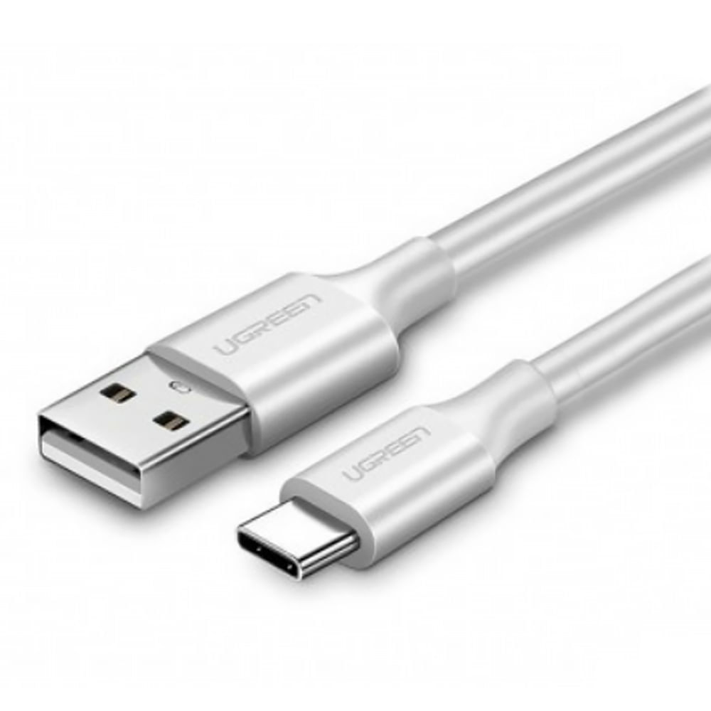 Cable de Carga Niquelado UGREEN USB-A 2.0 a USB-C 1m (White) US287