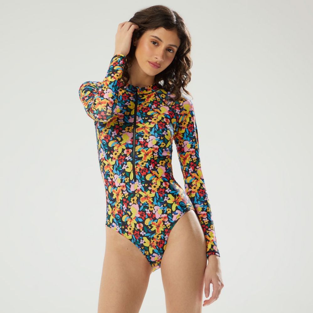 Baño Enterizos Ropa De Baño Con Manga Larga Bañador Enterizo