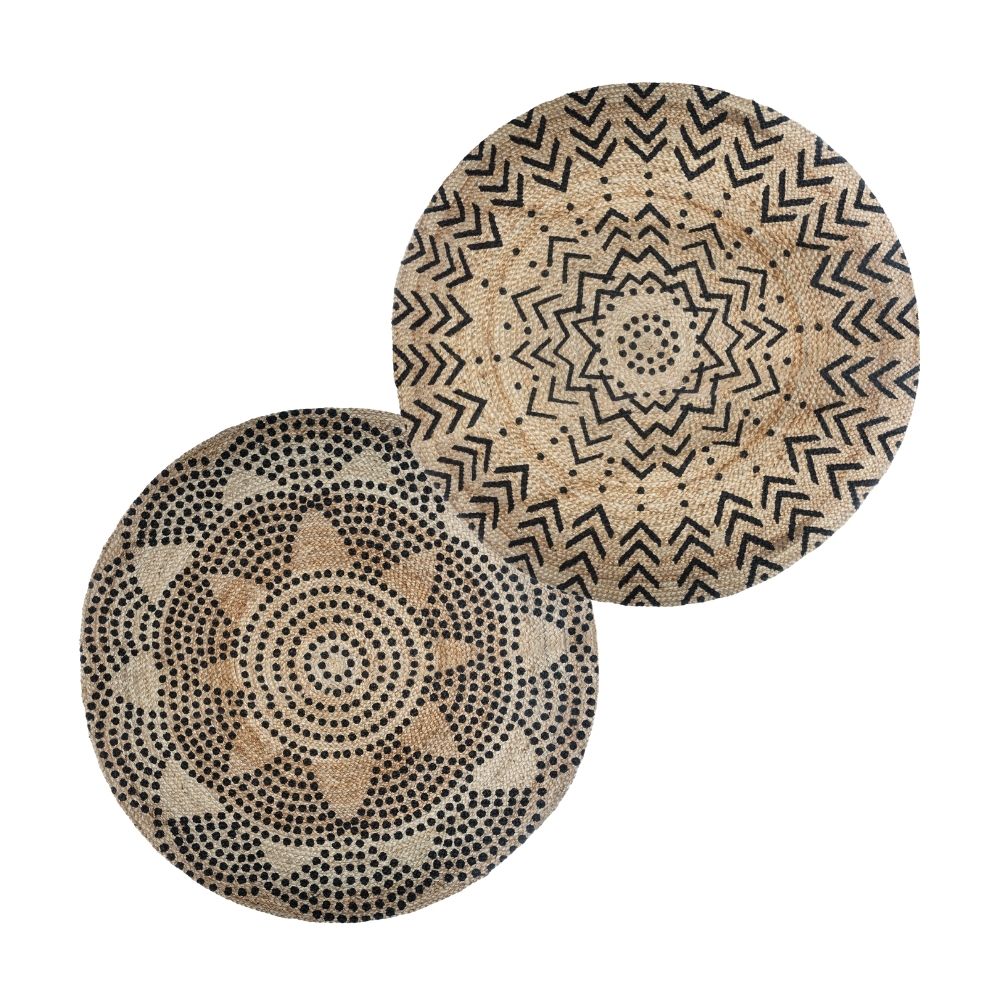 Alfombra Mandala Yute Redonda D 120cm - Color Aleatorio Atmosphera