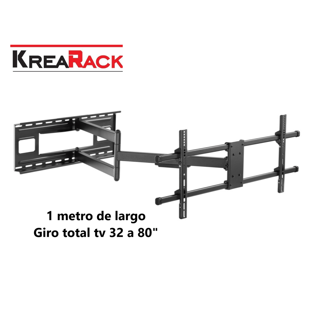 Rack-para-Tv-40-a-80--Brazo-Largo-Un-Metro-Plegable-Krearack-Negro