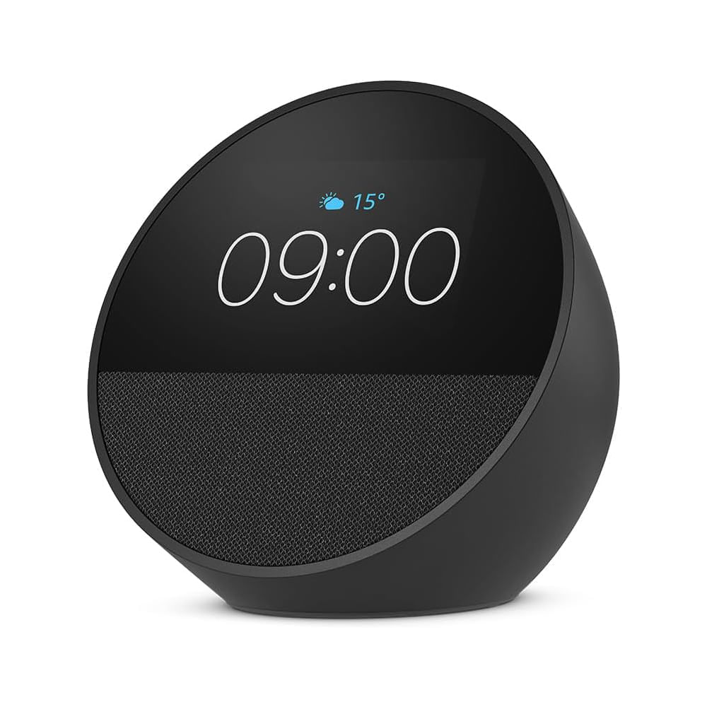 Parlante Inteligente Echo Spot con Reloj Charcoal Alexa