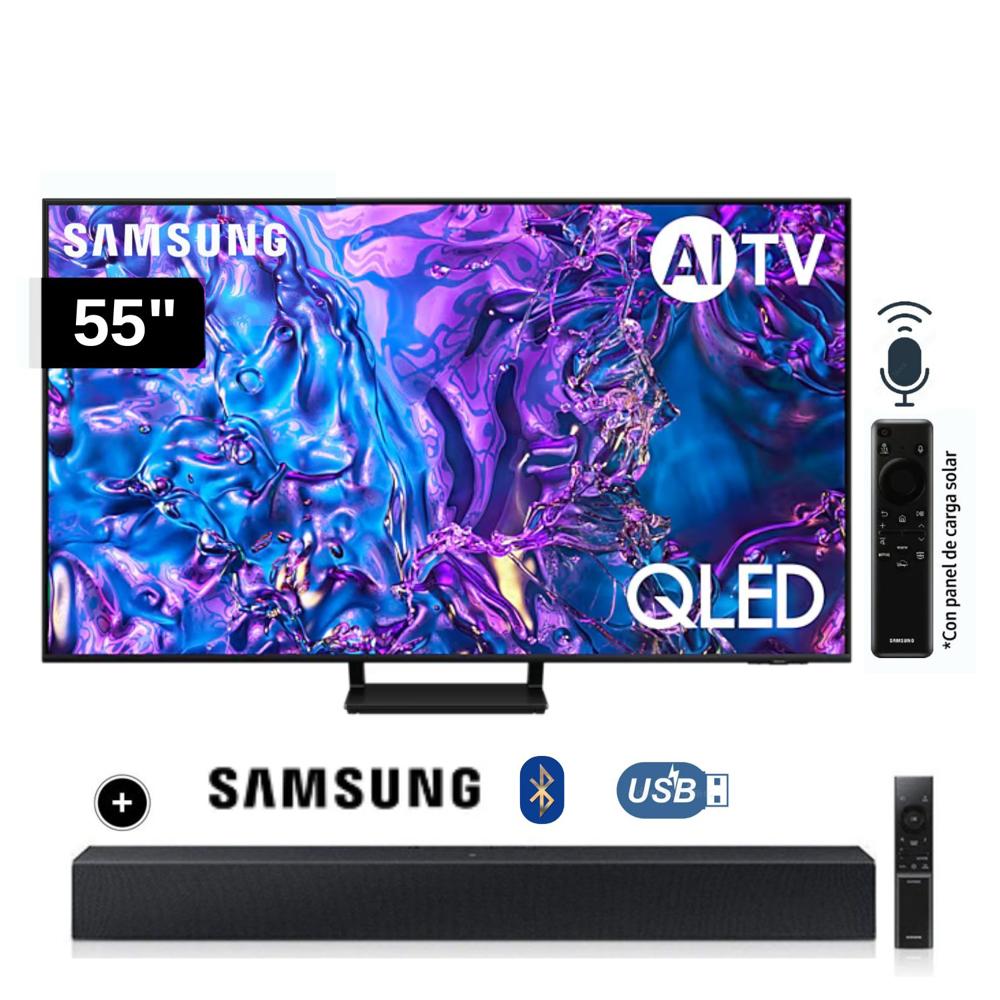 Televisor Samsung QLED 55 Tizen OS Smart Tv 4K 55Q70D + Soundbar HW C400