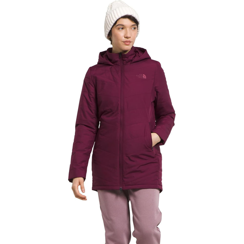 Casaca The North Face larga para mujer Cereza S