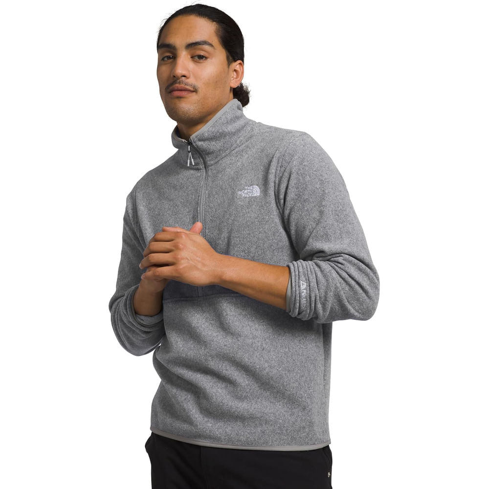 Polera The North Face de forro polar para hombre Gris L