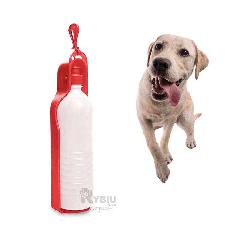 Botella para Paseo de Perro en Tono Rojo Y+Post-it adhesivos