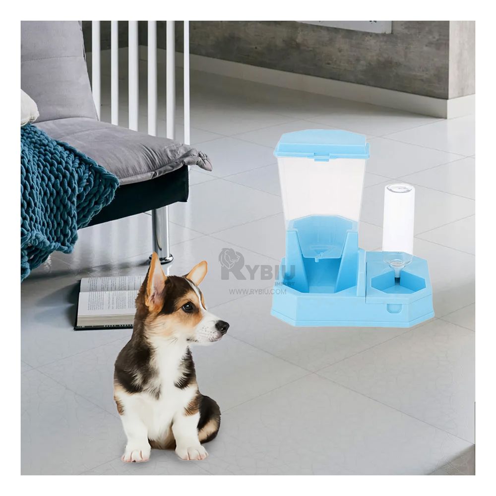 Dispensador para Mascotas en Celeste Y+Papel de Regalo