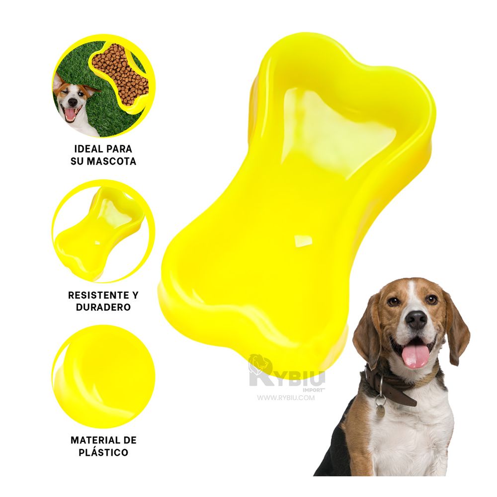 Plato con Diseño de Color Amarillo Y+Stickers