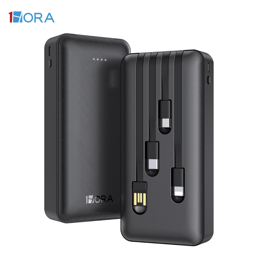 Power Bank 20000mAh Carga Rapida de 10w  con 4 Cables USB Tipo C 1hora