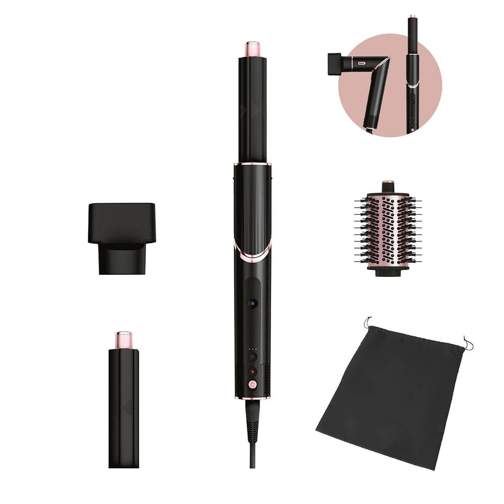 Shark FlexStyle | Moldeador y Secador — Set 3 en 1 Negro/Oro rosa - 220 V (Voltaje Perú)