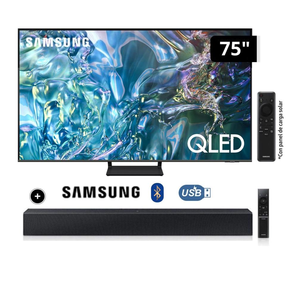 Televisor Samsung QLED Tizen OS Smart Tv 75"" 4K QN75Q65DAGXPE + Soundbar HW C400