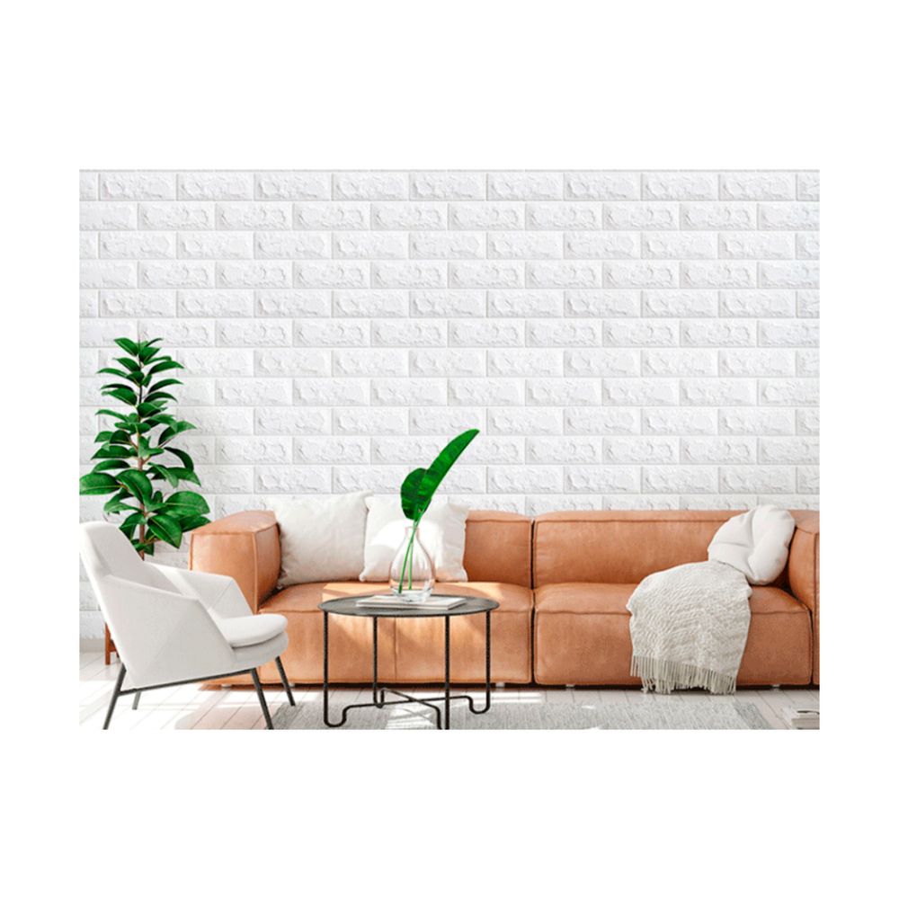 Papel-Mural-En-3D-Espuma-Decorativa-Adhesiva-Blanco Papel-Mural-En-3D-Espuma-Decorativa-Adhesiva-Blanco
