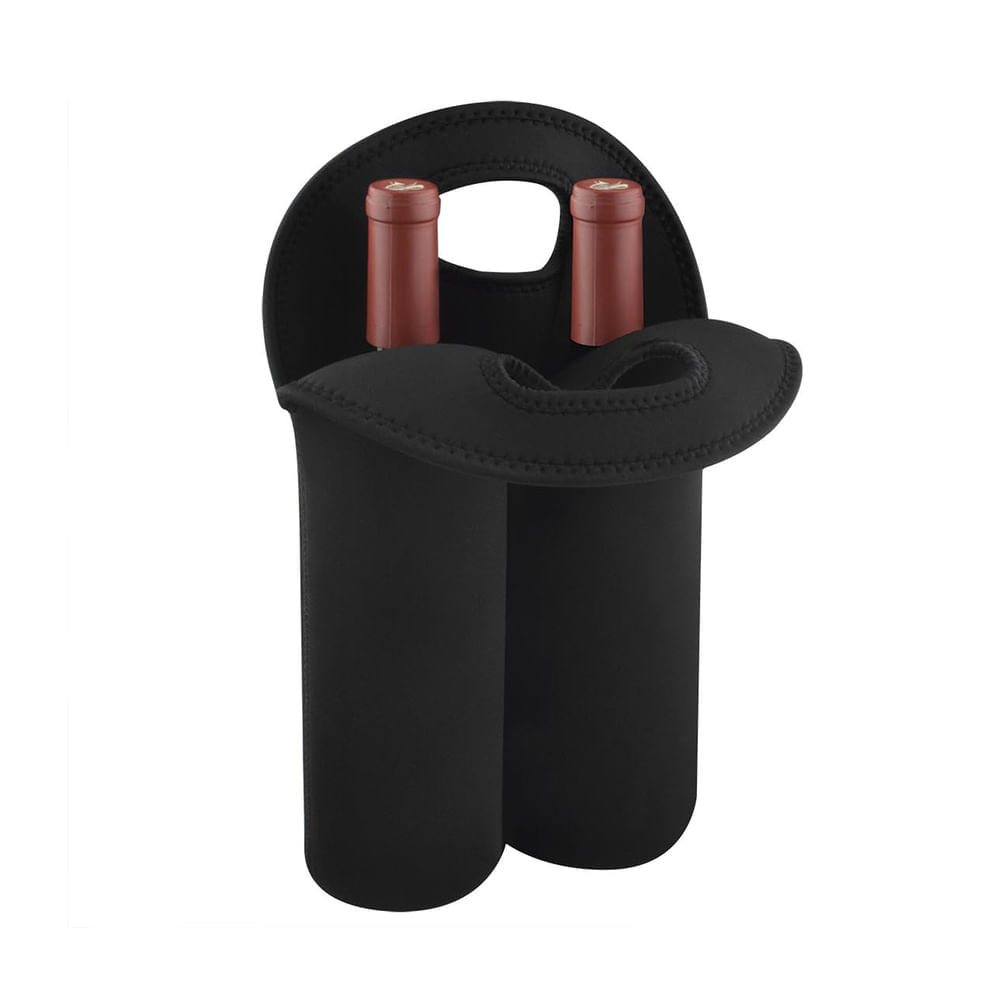 Bolsa de Regalo Transporte para Vino o Botellas (Wine Bag) color Negro