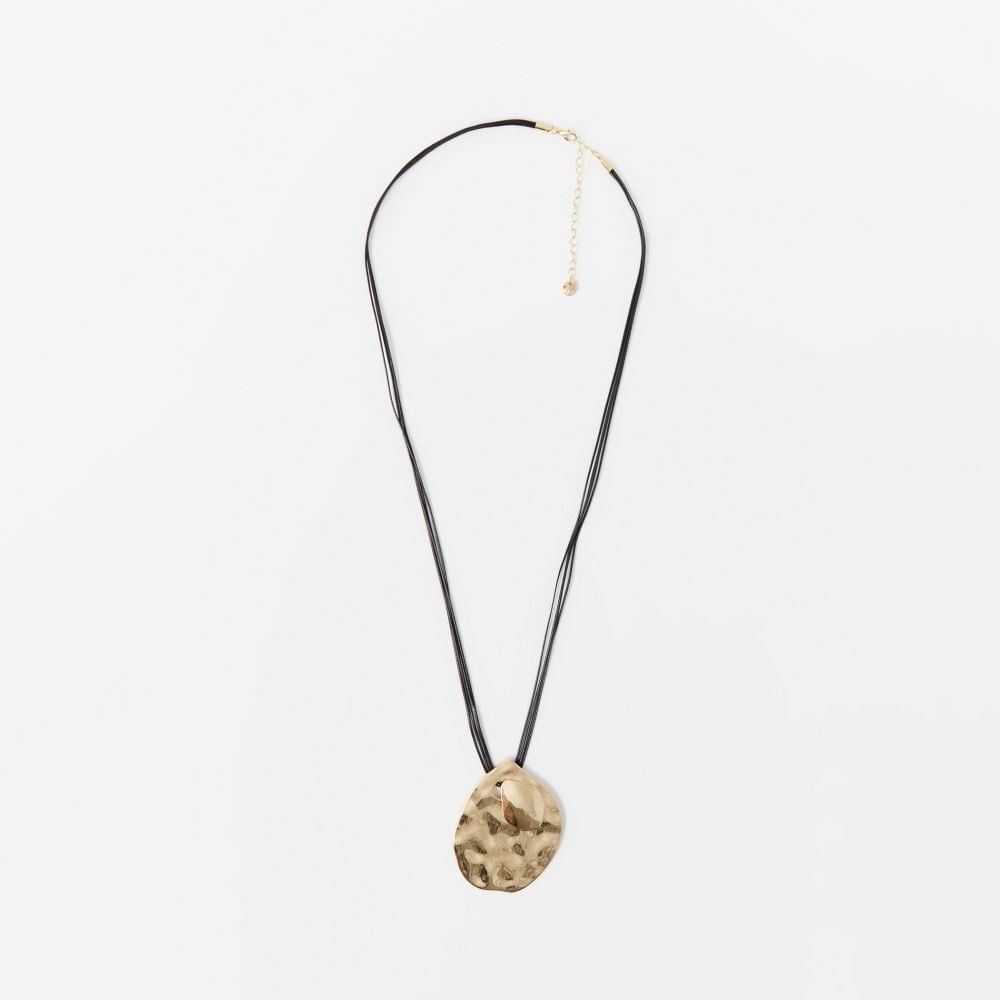 Collar Sfera Mujer Puzzle Metal Oro