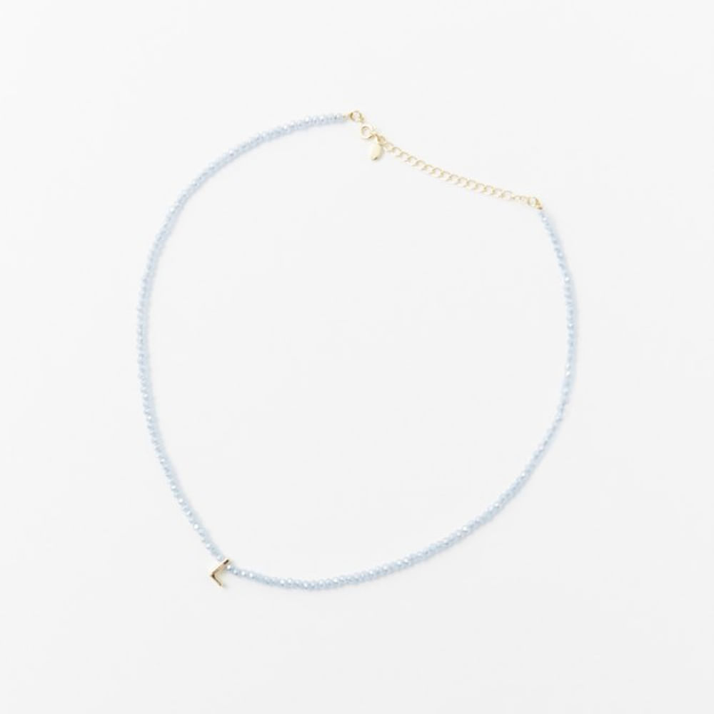 Collar Sfera Mujer Choker L Piedras Azul