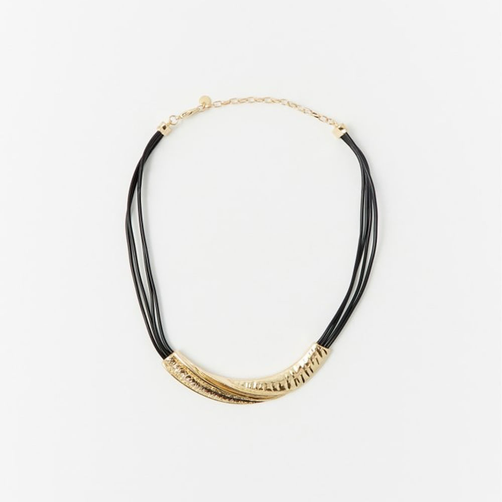 Collar Sfera Mujer Choker Multitiras Metal Oro