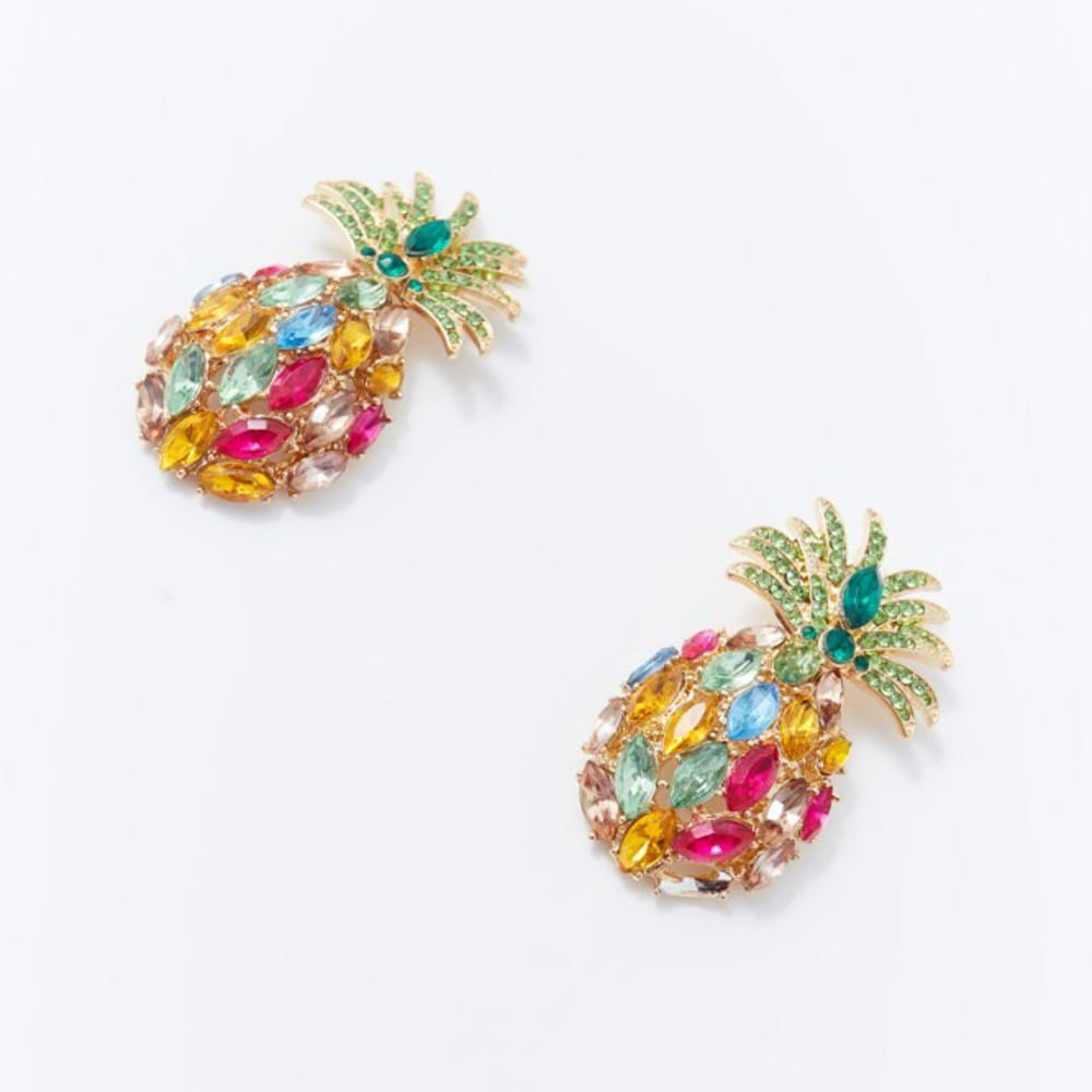 Aretes Sfera Mujer Joya Piña Multicolor | Oechsle.pe - Oechsle