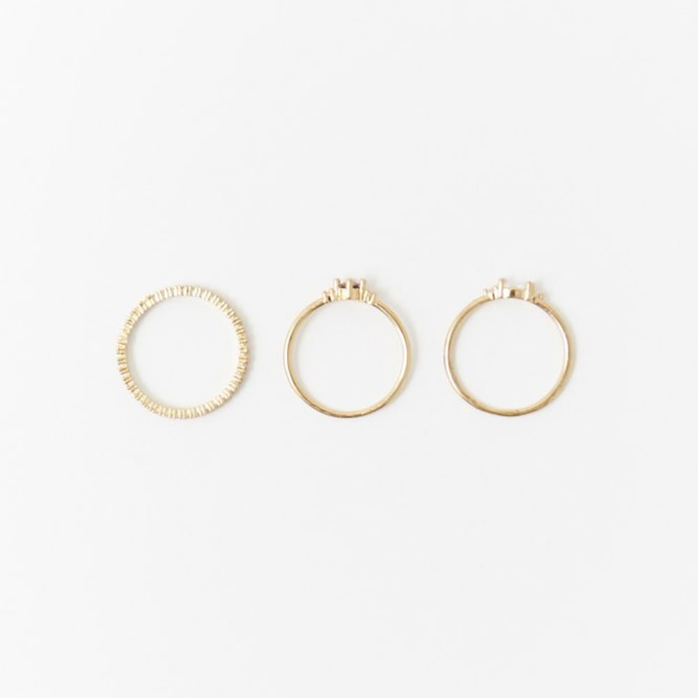 Set Sfera Mujer Anillos Premium Oro