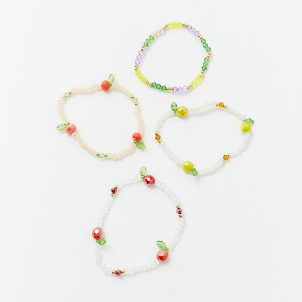 Set Sfera Mujer Pulseras Frutas Multicolor