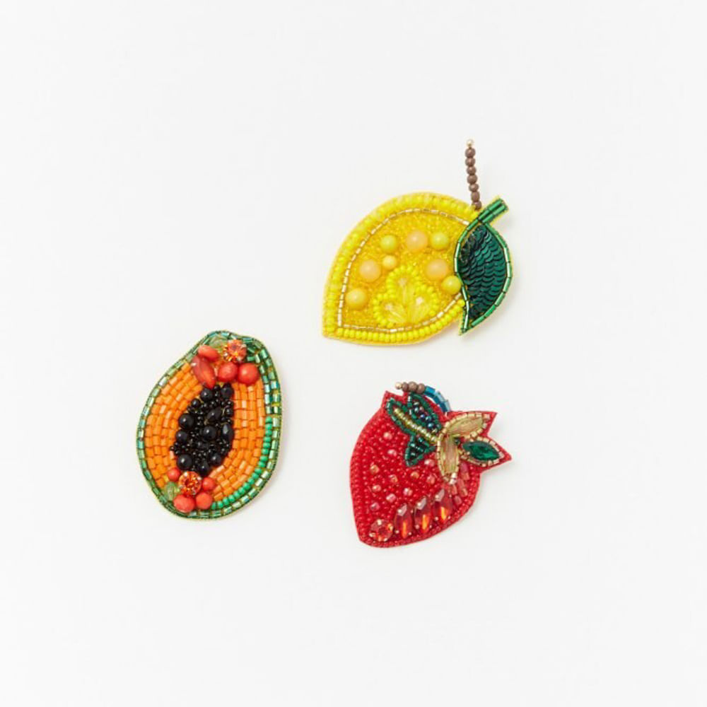 Set Sfera Mujer Broches Frutas Multicolor