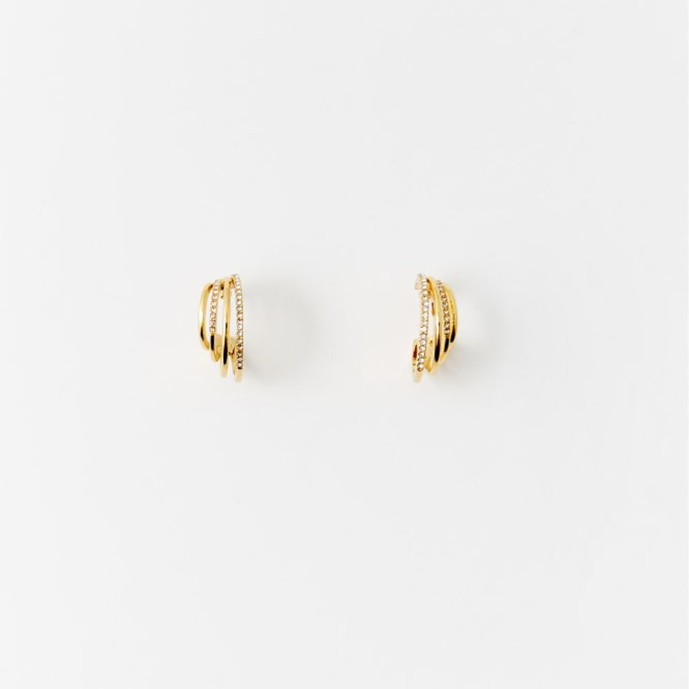 Aretes Sfera Mujer Cuadruples Oro