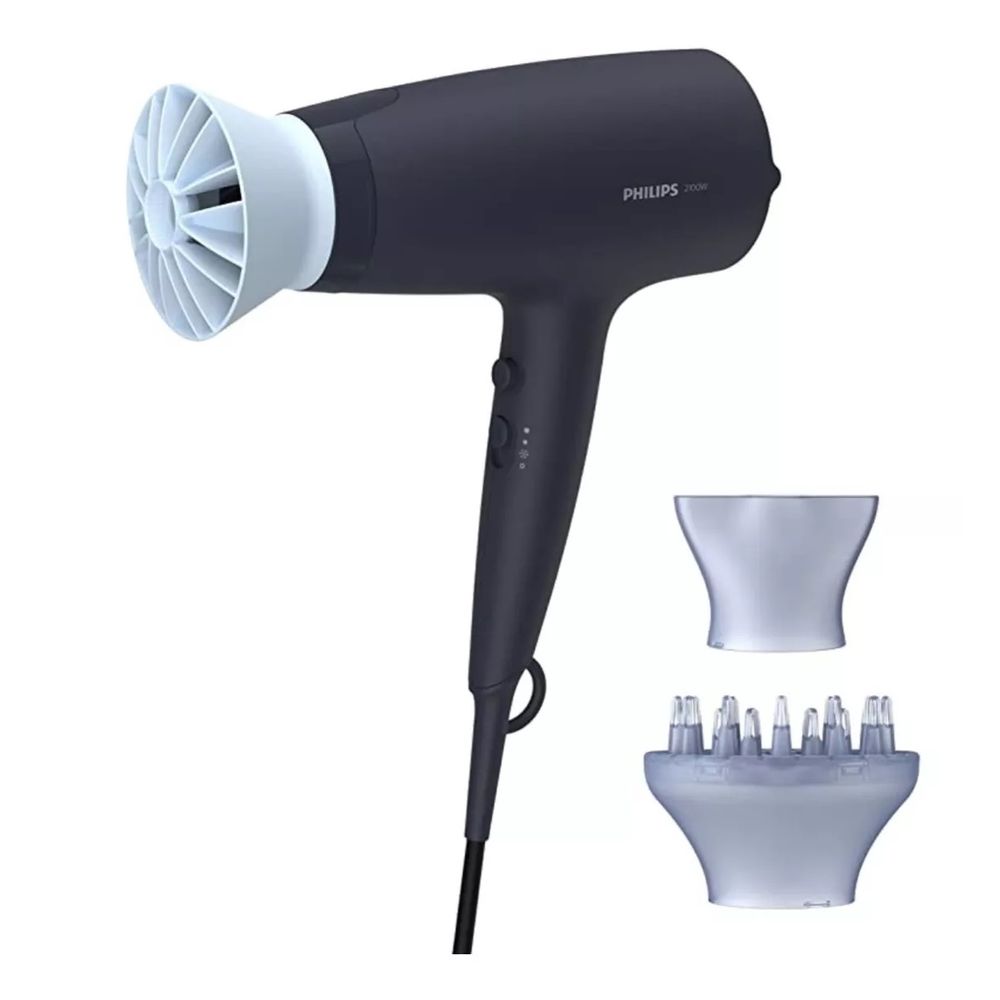 Secadora De Cabello Philips 2100 W + Difusor Y 6 Vel Bhd360