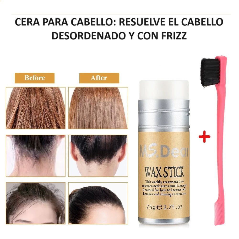 Barra de Cera Profesional para Cabello Unisex Magic Wax + Peine Aplicador Elimina Frizz Genieka