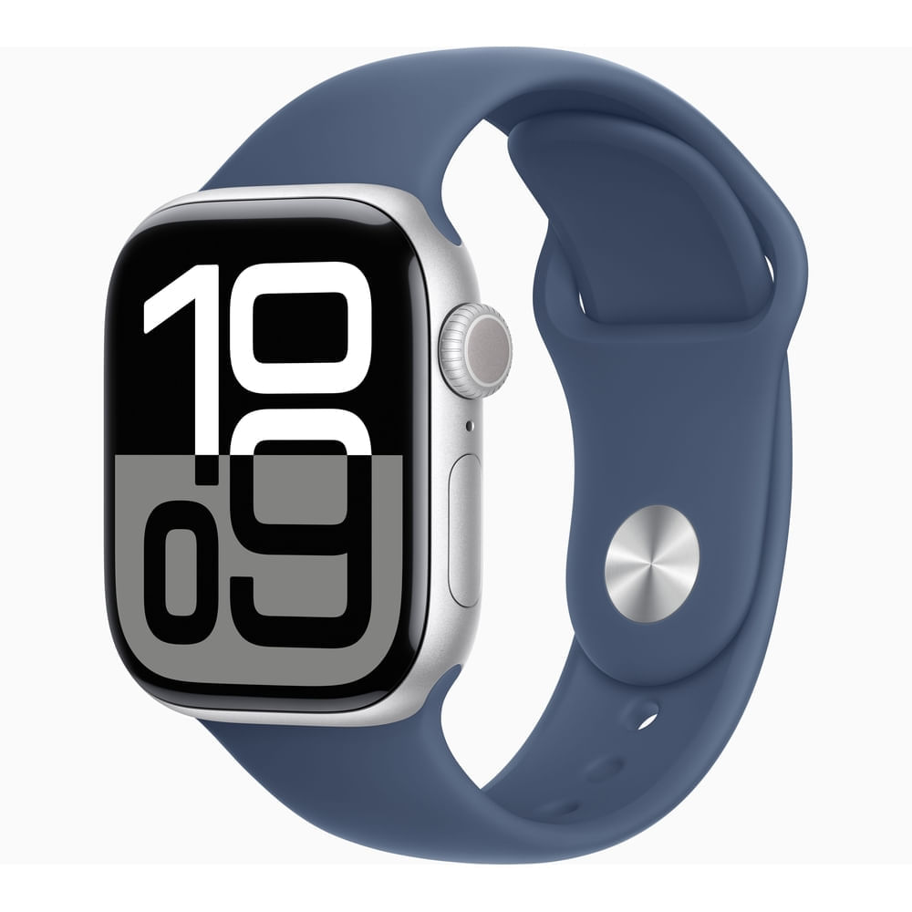 Apple Watch Series 10 Aluminio (GPS) 42 mm ML - Plata Sport Band Azul