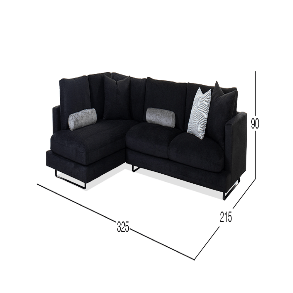 Sofá modular izquierda Dmuebles Vancouver Chenille - Negro Sofá modular izquierda Dmuebles Vancouver Chenille - Negro