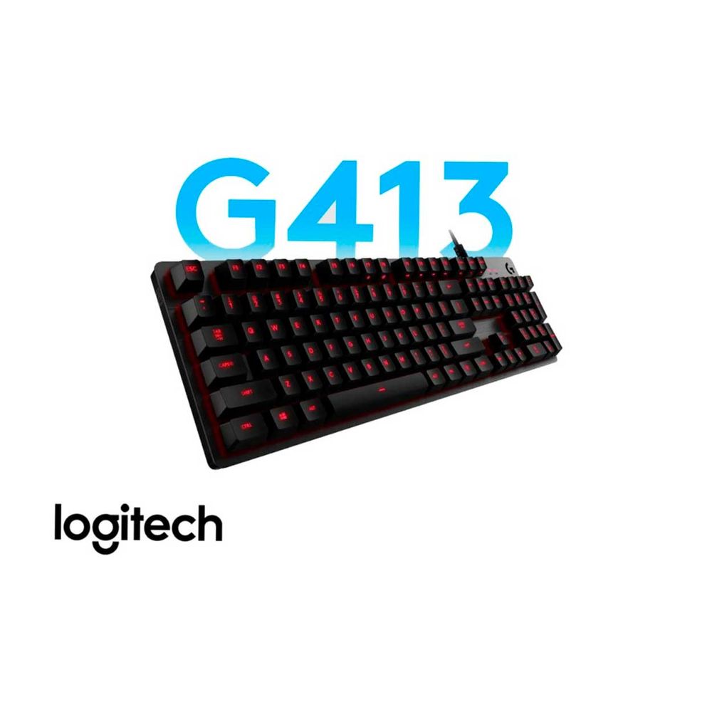 Teclado Logitech G413 Lightsync 920-008300 Led Rojo, Carbon