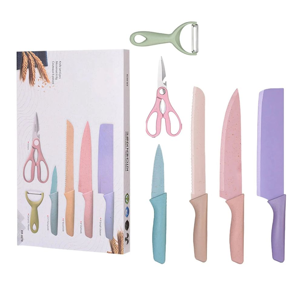 Set de Cuchillos de Cocina Color Pastel Set de Cuchillos de Cocina Color Pastel
