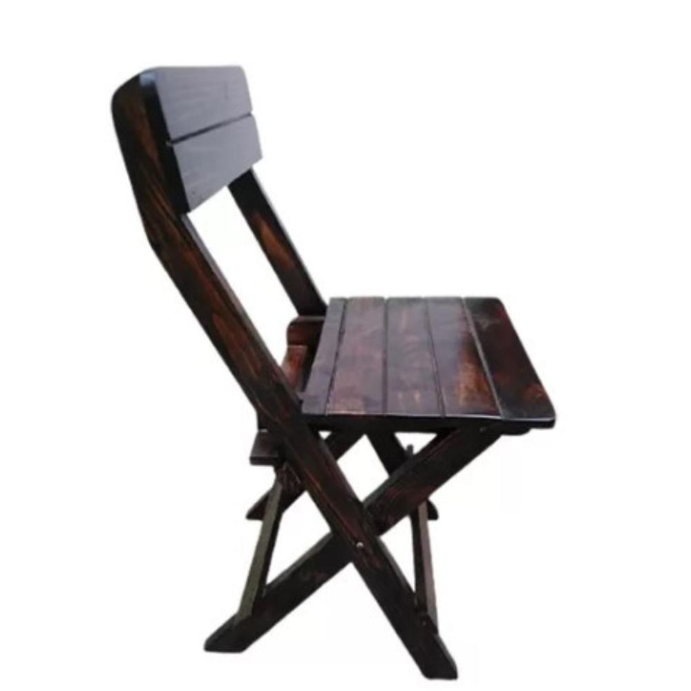 Silla Plegable de Madera Texana en Marron Rustico Silla Plegable de Madera Texana en Marron Rustico