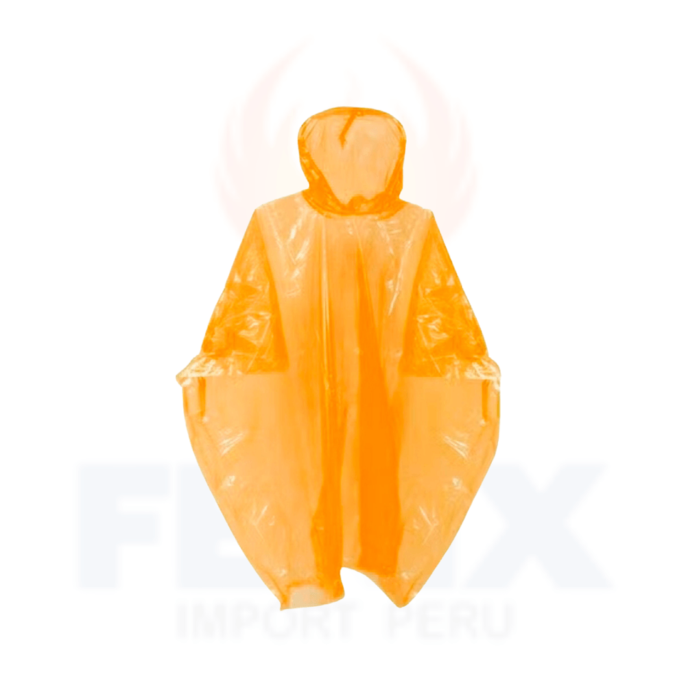 Poncho Ligero impermeable Para Lluvia Arko - Naranja