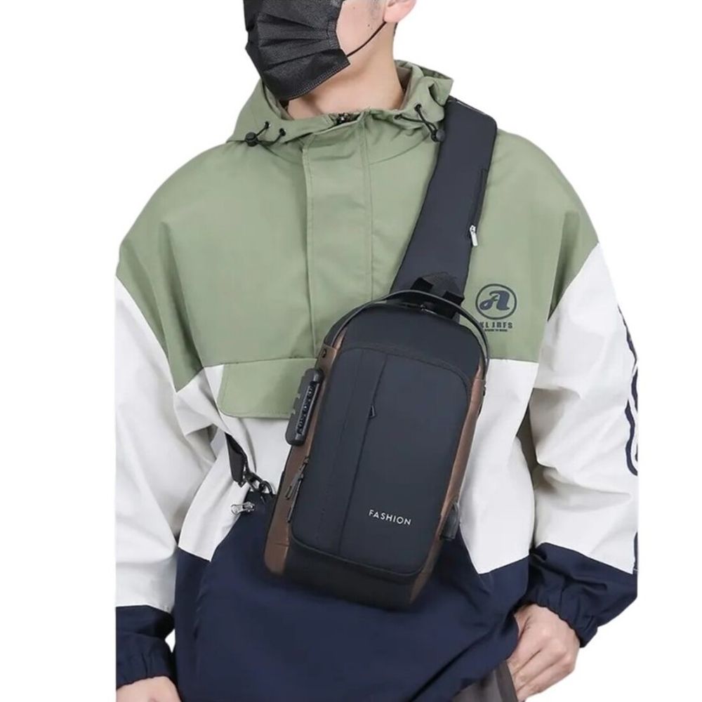 Mochila Morral Negro-marrón brillante Antirrobo Impermeable Candado con Clave Usb Bolso Genieka Mochila Morral Negro-marrón brillante Antirrobo Impermeable Candado con Clave Usb Bolso Genieka