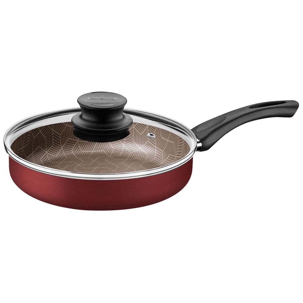 Sarten Antiadh. Recta C/tapa Paris #24 - Tramontina Rojo Sarten Antiadh. Recta C/tapa Paris #24 - Tramontina Rojo