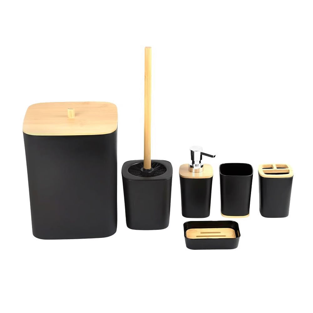 Set de Accesorios para Baño Negro