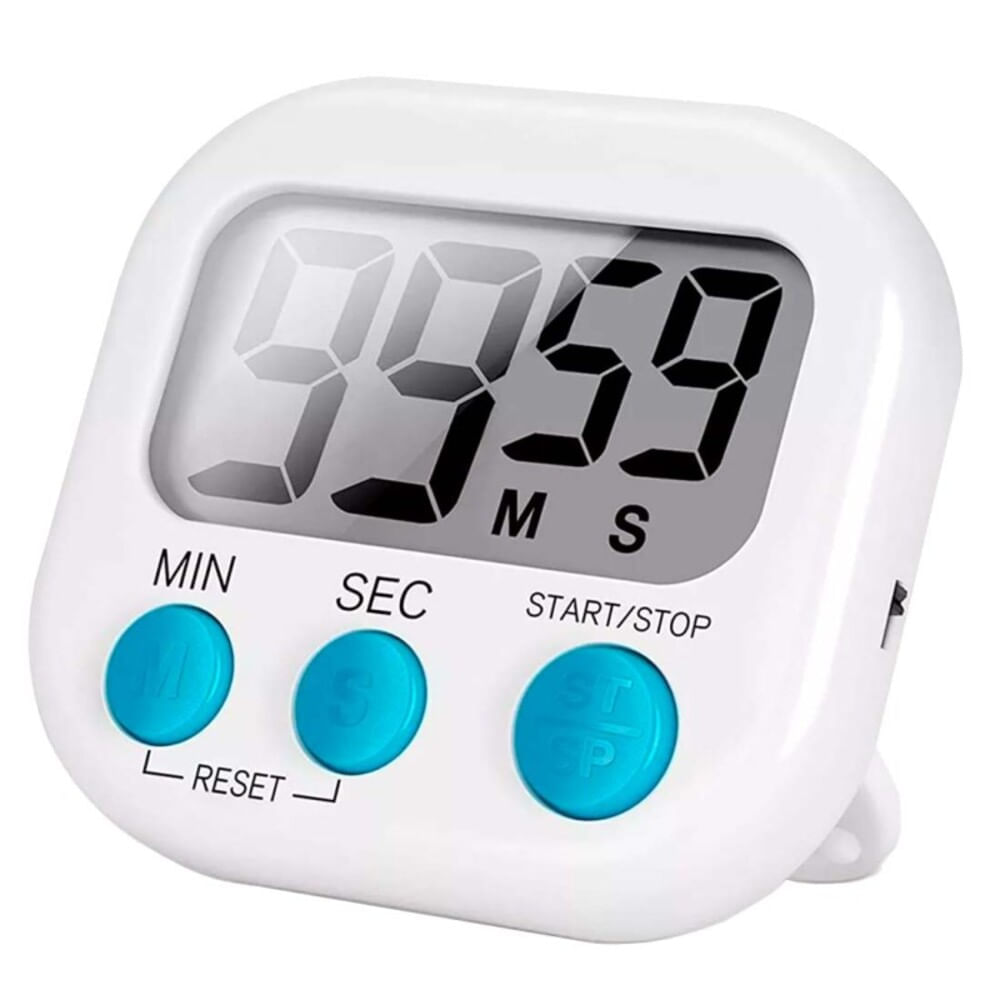 Temporizador Digital Time-Pro Conteo Arriba Abajo 99 Min - Blanco