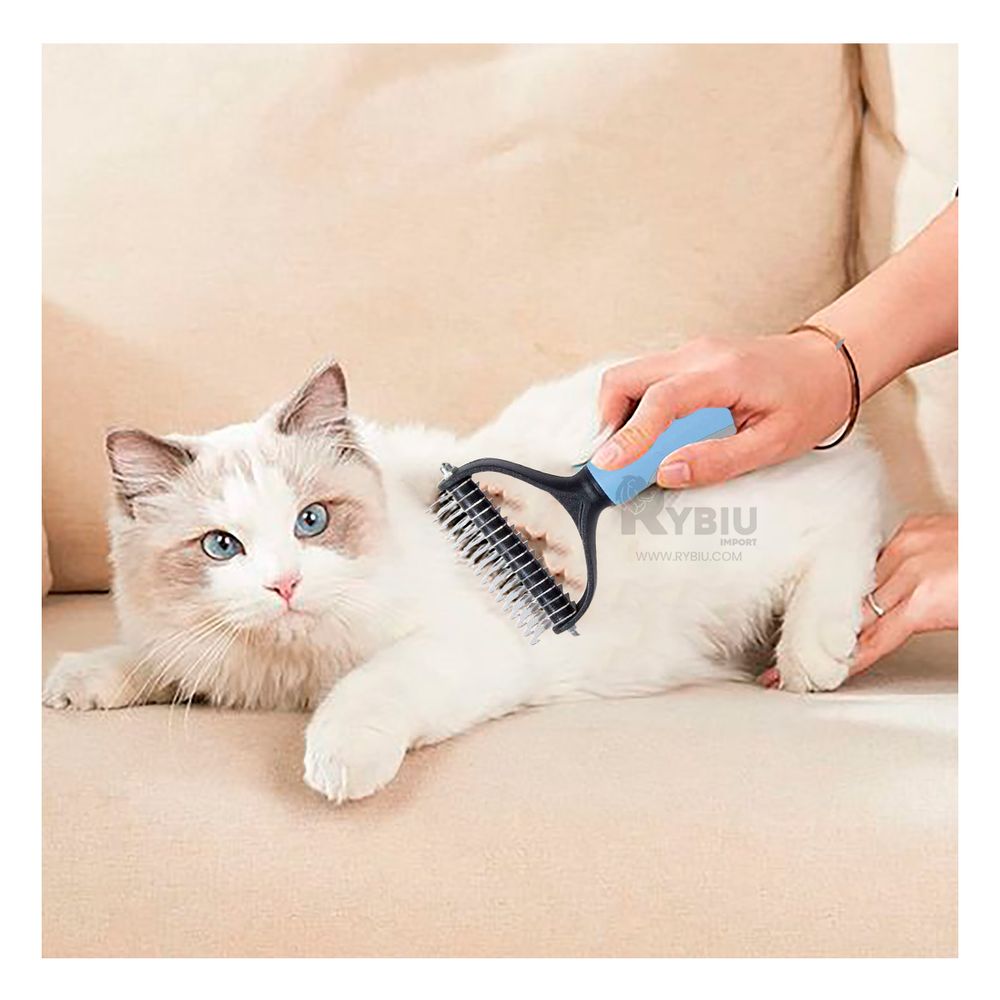 Cepillo Ergonómico Fácil Agarre para Mascota Grande