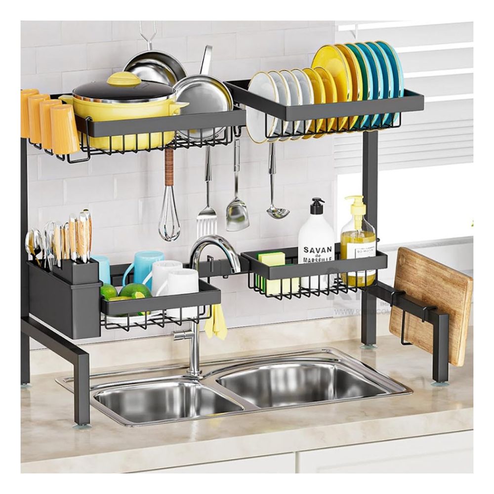 Escurridor Resistente Util de Cocina de 65cm Y+Agendita Escurridor Resistente de Cocina en Negro Y+Agendita