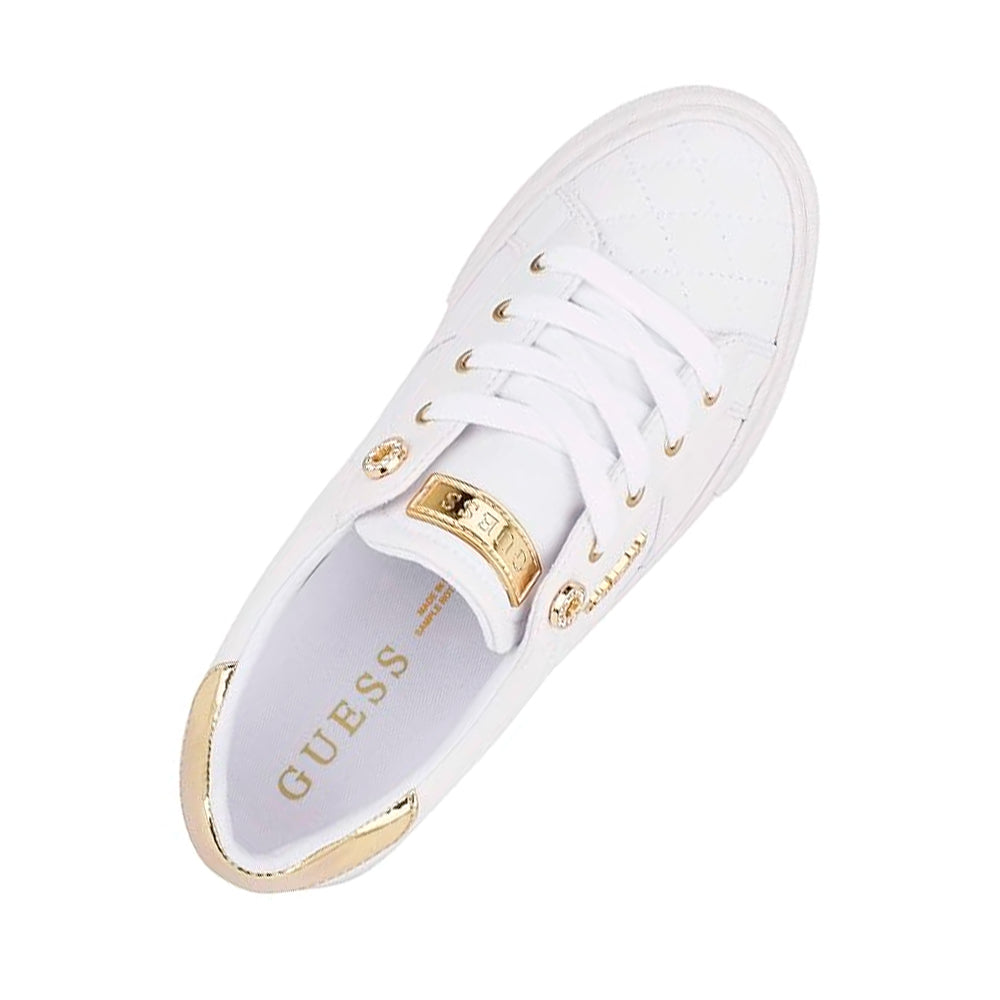 Zapatillas Guess Mujer CuÃ±a Tenis Accesorio Dorado Para Mujer G