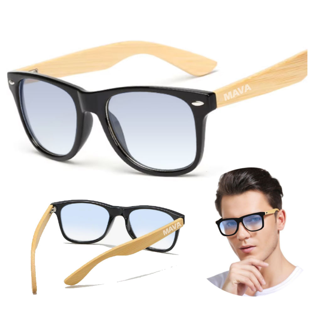 Lentes para Computadora Filtro Azul estilo Urbano Bambu Madera