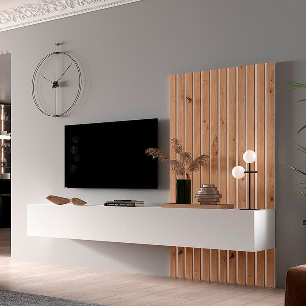 Mesa de TV Flotante 55” Crissanti Ventitas Home Color Blanco Mesa de TV Flotante 55” Crissanti Ventitas Home Color Blanco