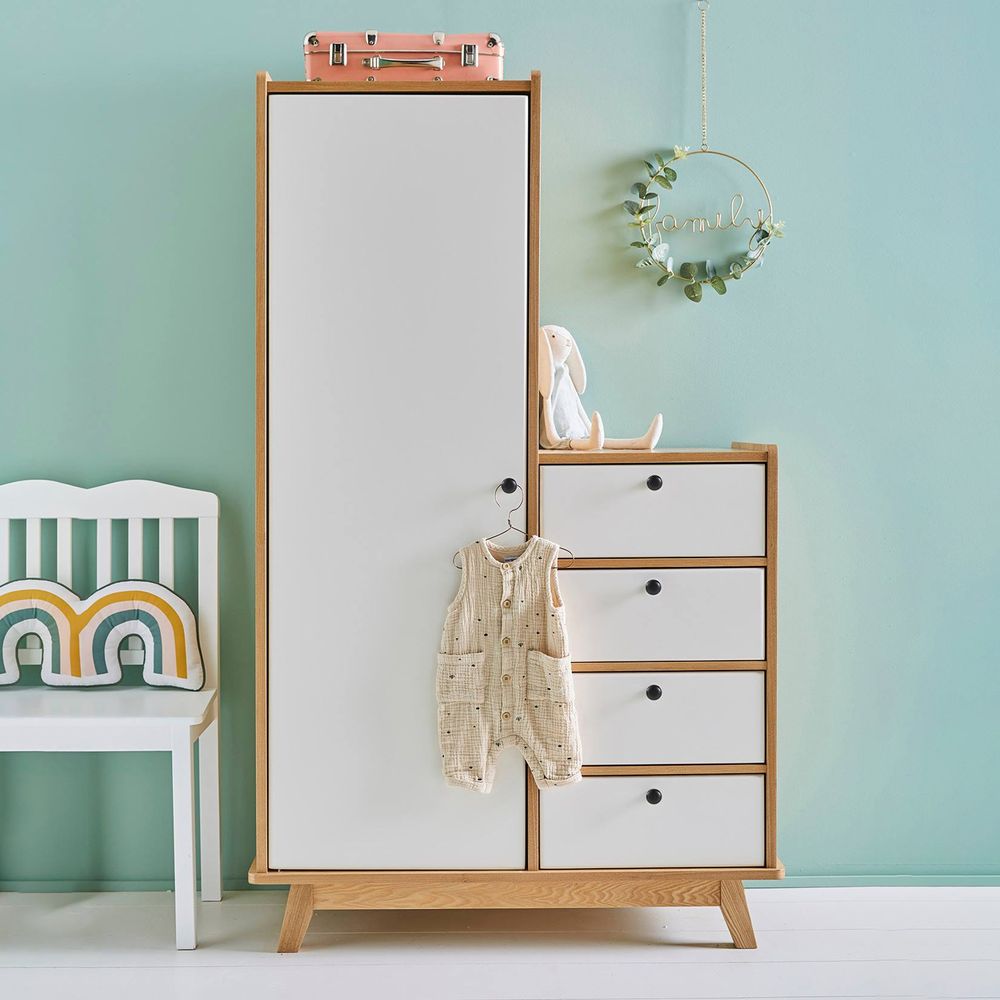 Ropero Infantil Daisy Ventitas Home Color Haya y Blanco Ropero Infantil Daisy Ventitas Home Color Haya y Blanco