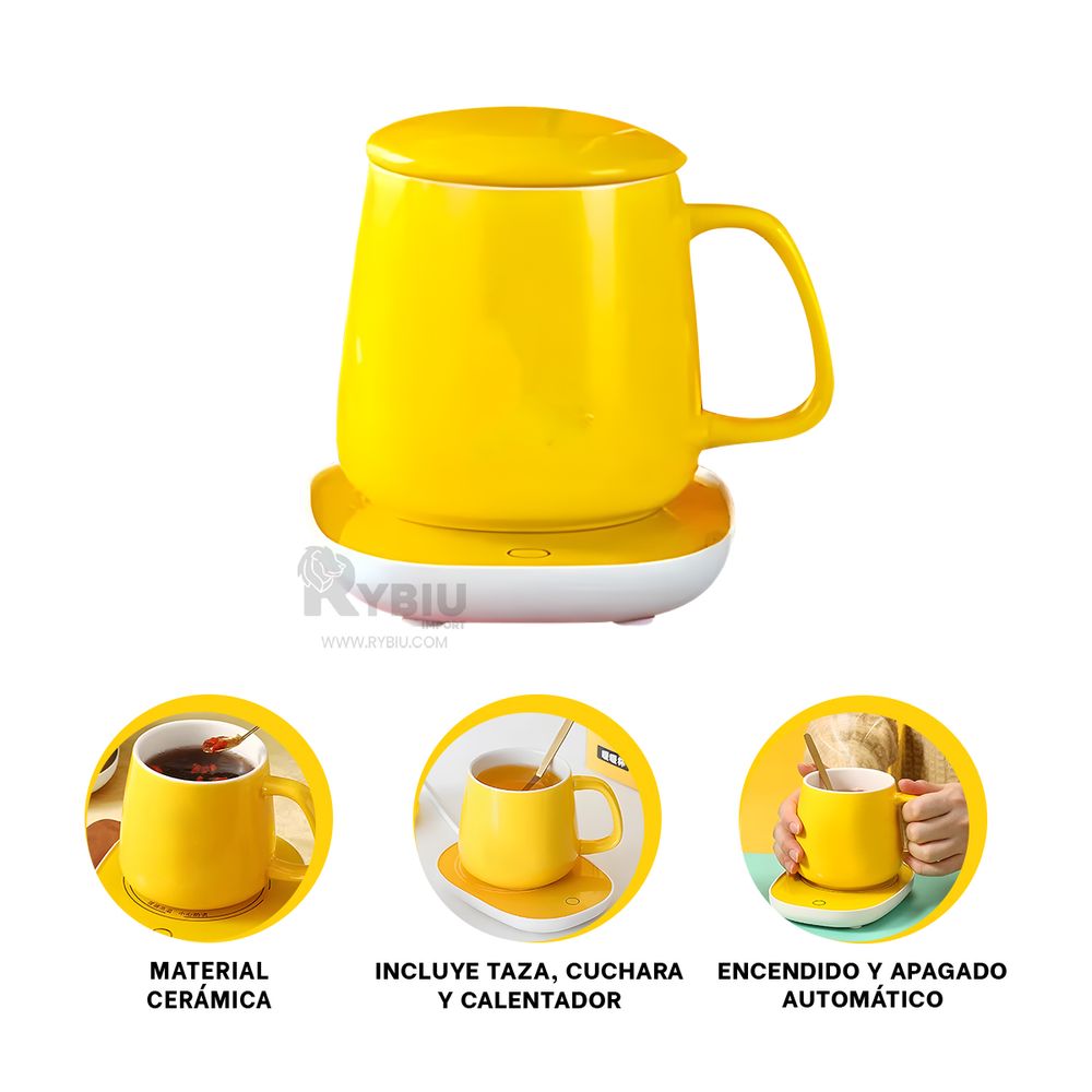 Base Termica de Bebidas en Amarillo Y+Post-it adhesivos