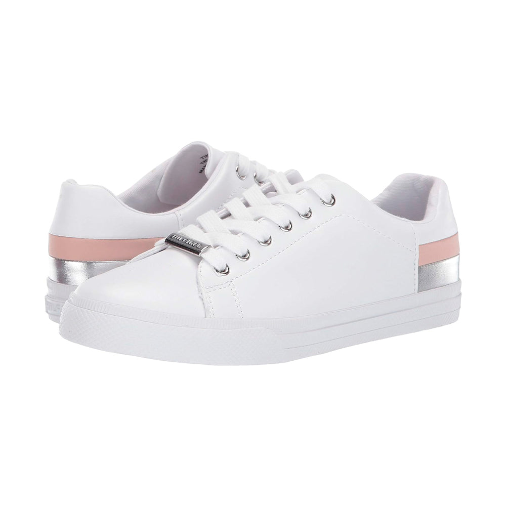 Zapatillas Tommy Hilfiger Laddi 2 Original Color Blanco y Rosado Para Mujer Talla 37