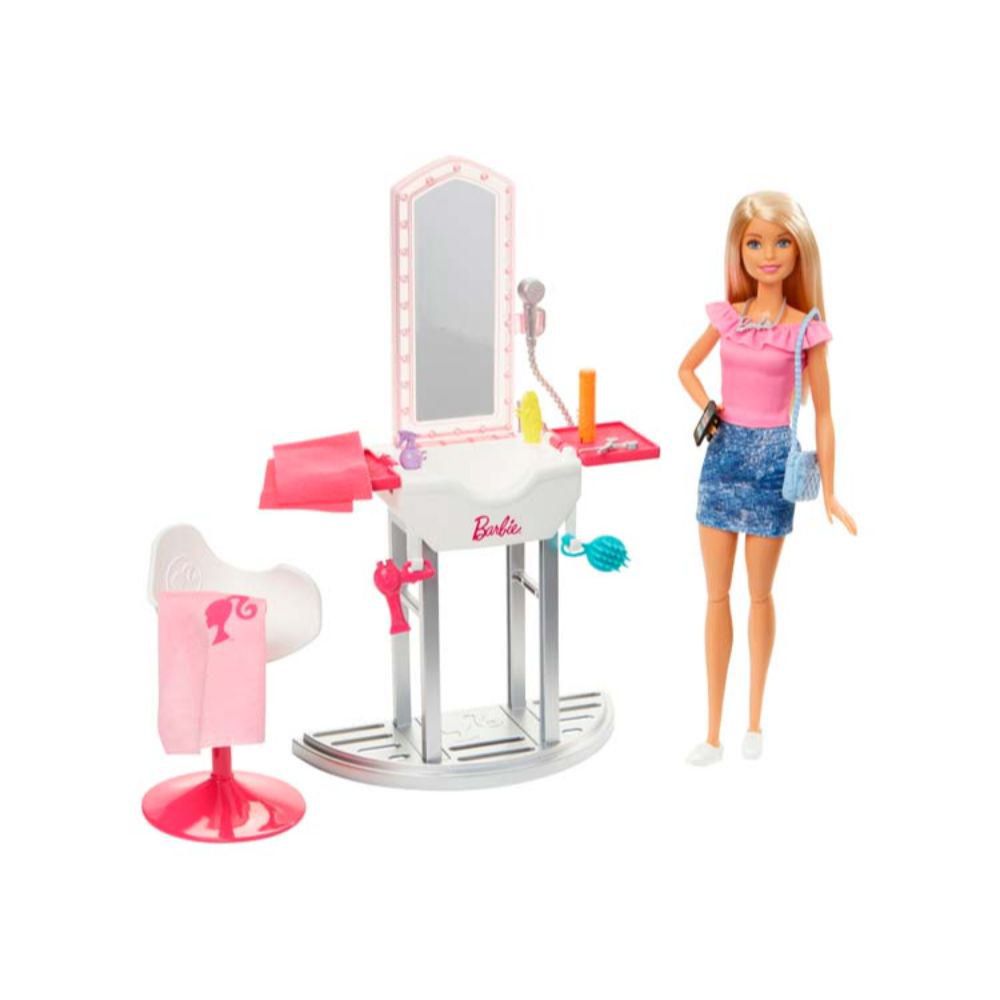 Muñeca Barbie muebles de peluquería