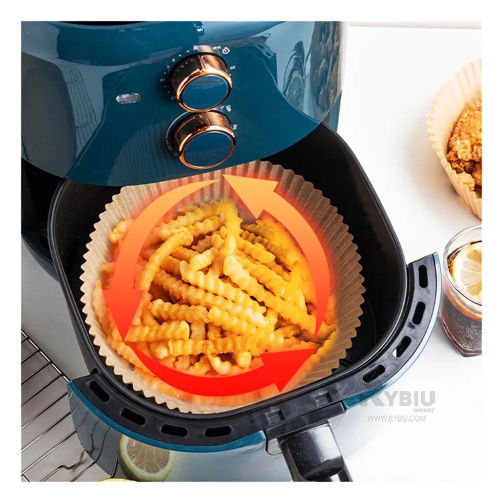 Papel Desechable para Freidora al Aire en Tono Madera