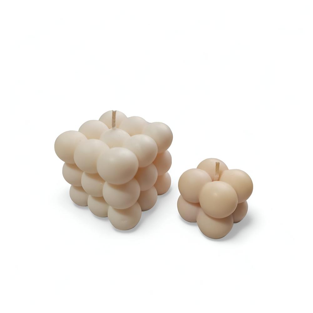Pack x 2 Velas perfumadas decorativas ABI NATURE de cera de soja Modelo BUBBLE