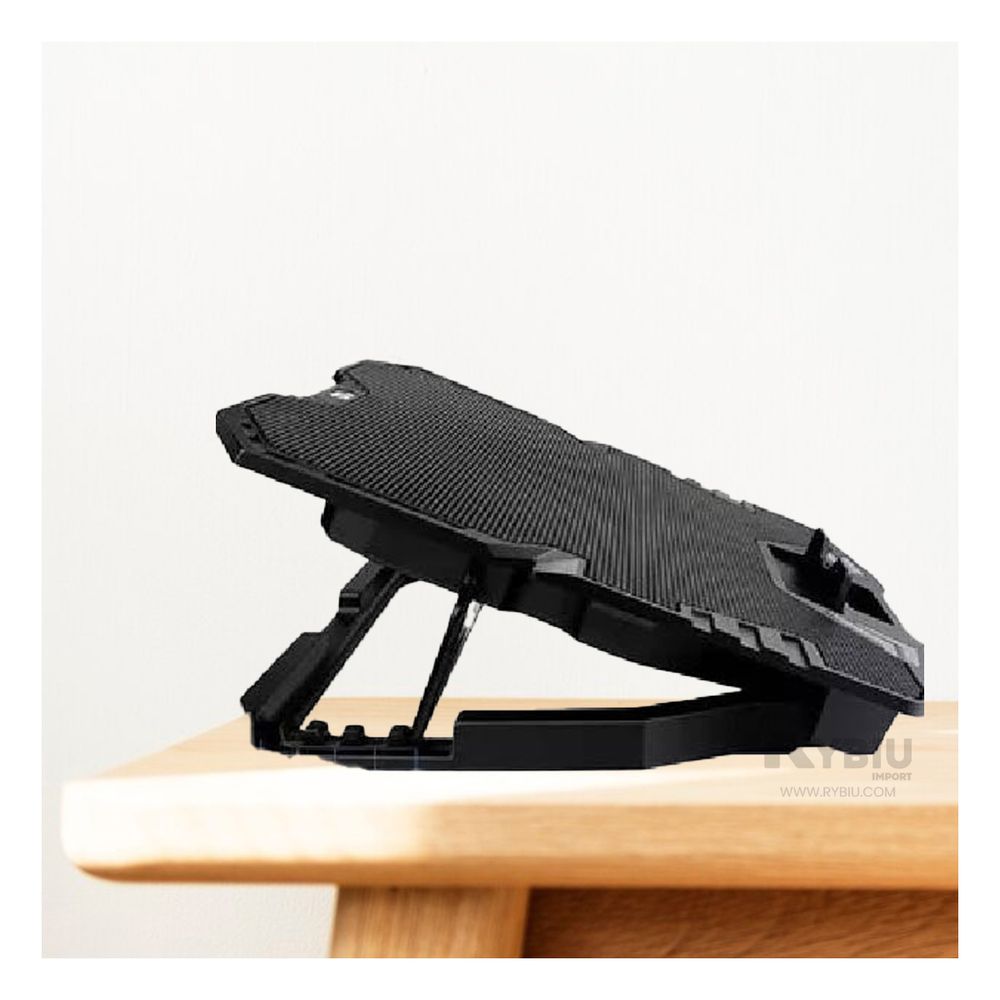 Cooler con 5 Ventiladores para Laptop en Negro Y+Agendita